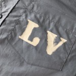 Replica Louis Vuitton Long-Sleeved Regular Shirt With Placed Graphic