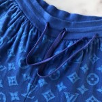 Replica LV x YK Monogram Faces Knitted Shorts