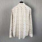 Replica Louis Vuitton Monogram Long-Sleeved Cotton Shirt