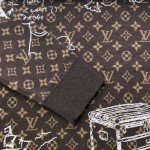 Replica Louis Vuitton Monogram Embroidered Wool Crewneck