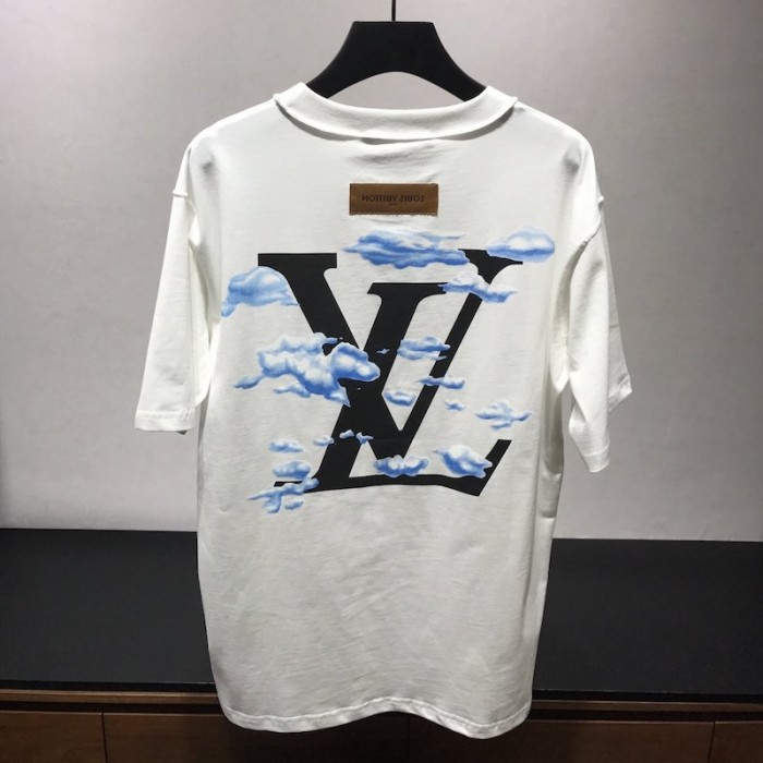 LV Cloud Print LV Logo T-Shirt 1A89U5