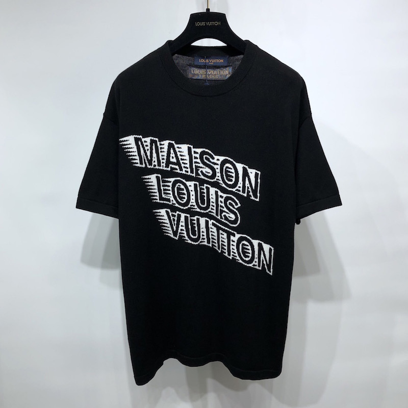Louis Vuitton Maison LV Crewneck T shirt Black 1A99ZM