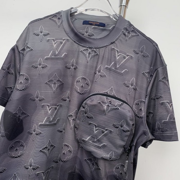 LV Monogram 3D Effect Print Packable T-Shirt