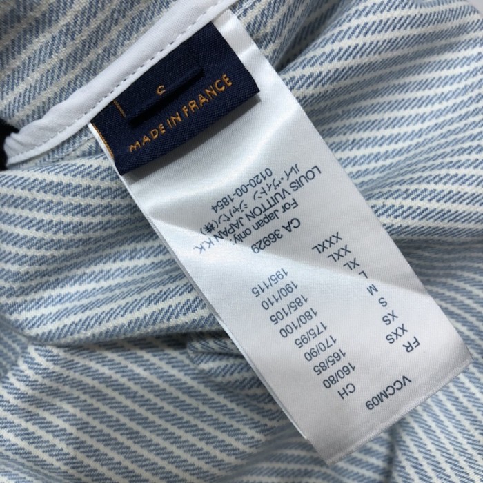 Louis Vuitton Striped Monogram Workwear Denim Shirt, top quality