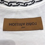 Replica LV t shirt with chain white
