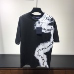 Replica LV T Shirt With Spray Chain Print
