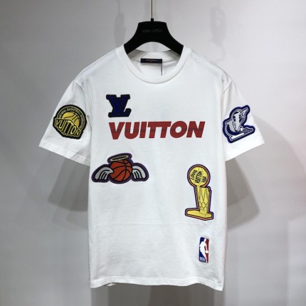 Buy Louis Vuitton 21AW x NBA Collaborator Multi Logo Crew Neck