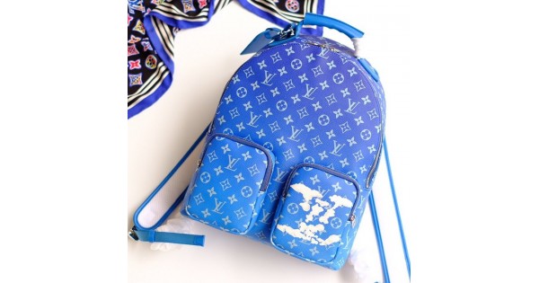 Louis Vuitton Horizon 55 Monogram Blue Coated Suitcase M45880