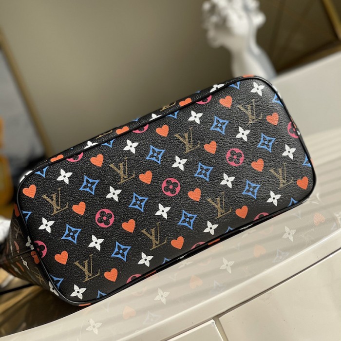 Replica Louis Vuitton Game On Neverfull MM Black Bag M57483 for Sale