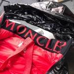 Mon Montbeliard Down quilted nylon laque jacket black