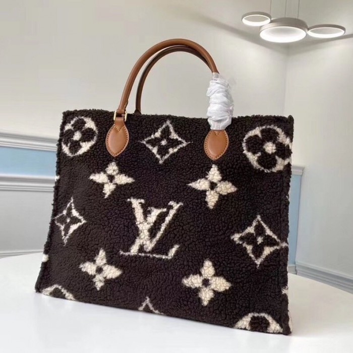 LOUIS VUITTON On The Go GM Used Tote Hand Bag Monogram Teddy 2way M55420  #BN936