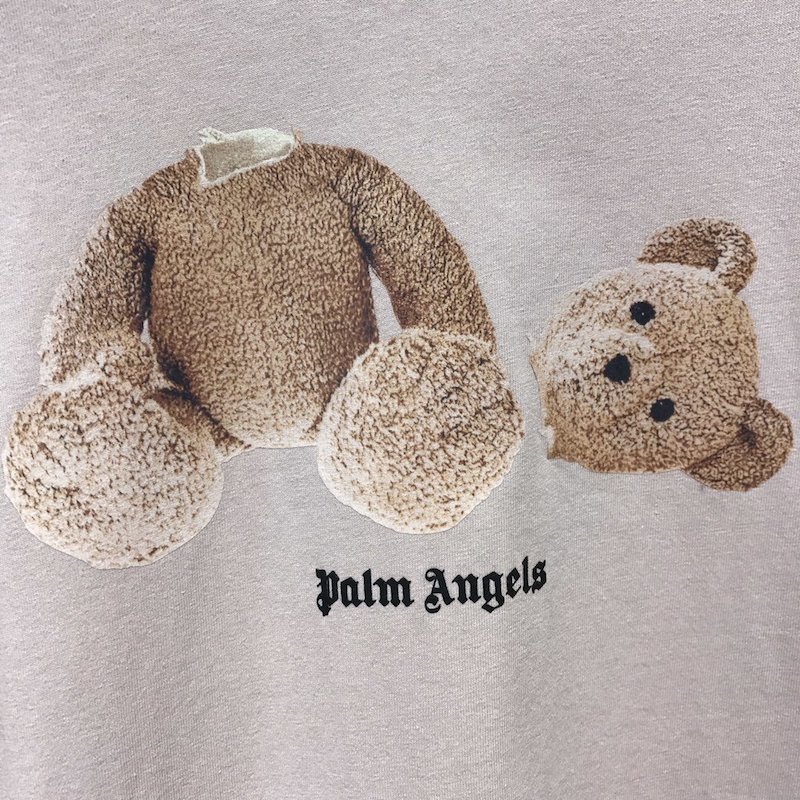 Palm Angels Bear Short Sleeves T-shirt Pink / Brown