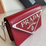 Replica Prada brushed leather shoulder bag