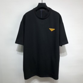 Replica Prada triangle-logo jersey T-shirt