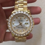 Replica Rolex 18K Gold Diamond Watch
