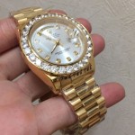 Replica Rolex 18K Gold Diamond Watch