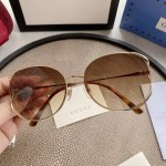 Replica Gucci Oval Metal Sunglasses