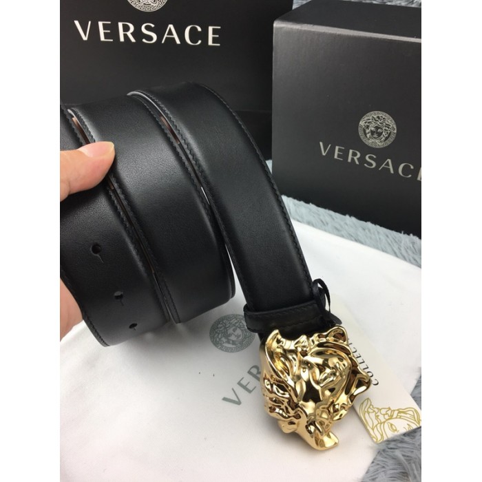Versace Palazzo Belt With Medusa Black/Gold