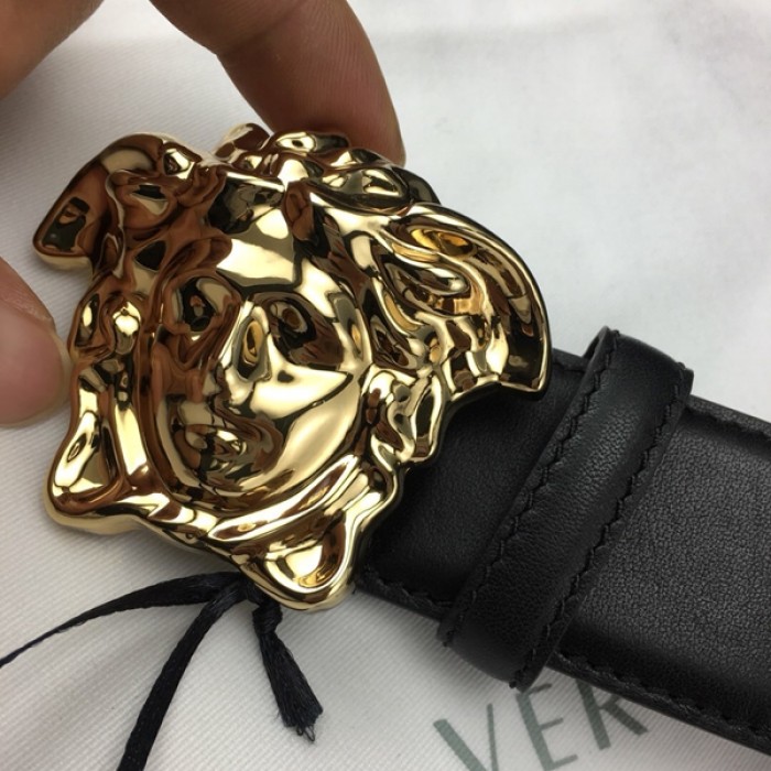 Versace Palazzo Belt With Medusa Black/Gold
