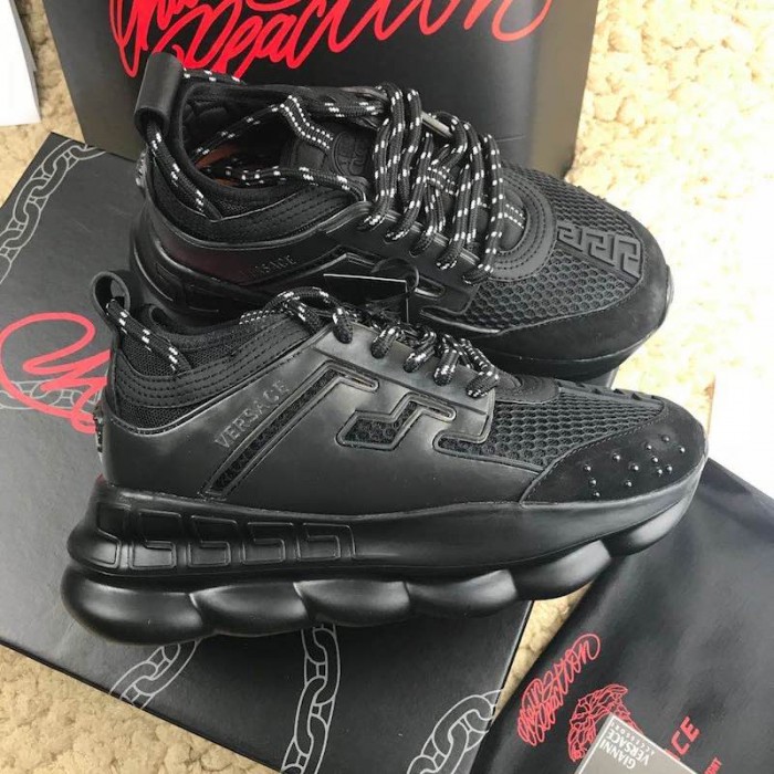 Versace Chain Reaction Sneakers Black / Black