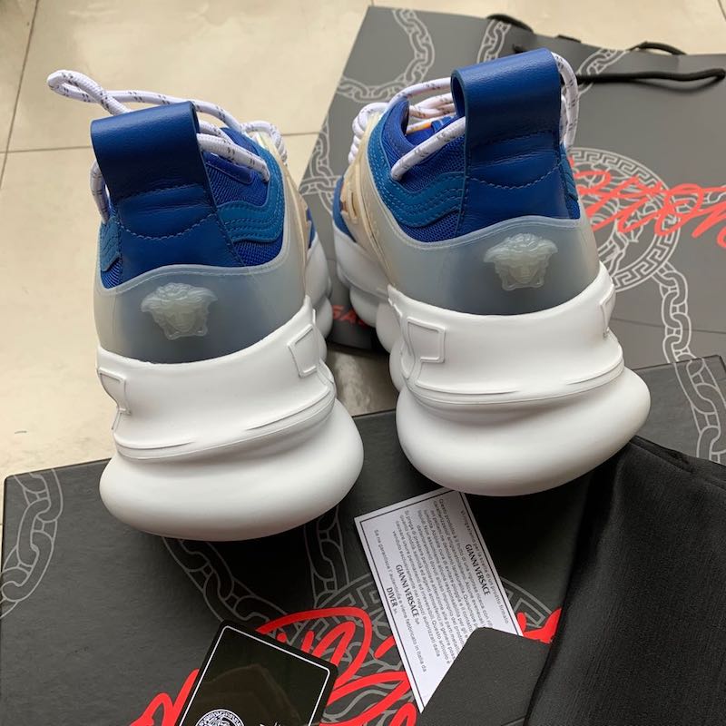 Versace Chain Reaction Sneakers Blue Color