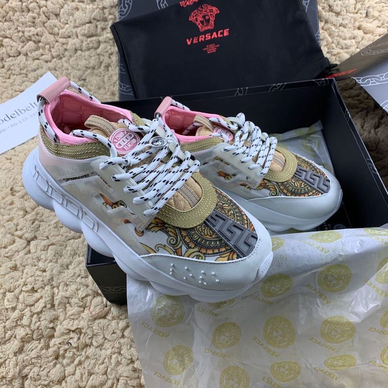 Versace Chain Reaction Sneakers Pink
