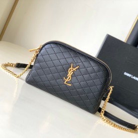 Replica Saint Laurent gaby zipped pouch in quilted lambskin