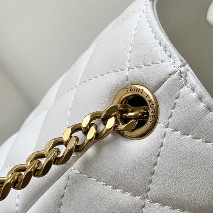 YSL Saint Laurent icare maxi shopping bag in quilted lambskin White